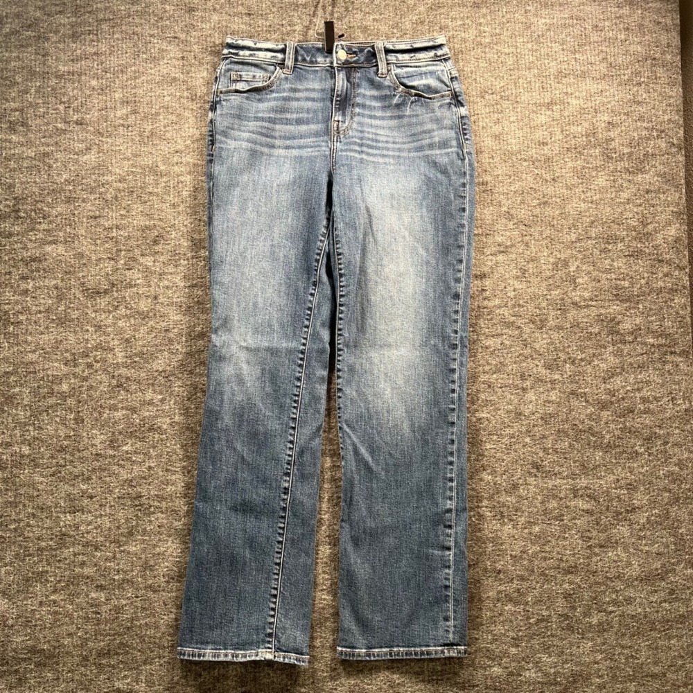 Willow + Root The Low Slung Straight Leg Blue Denim Jeans Size 27